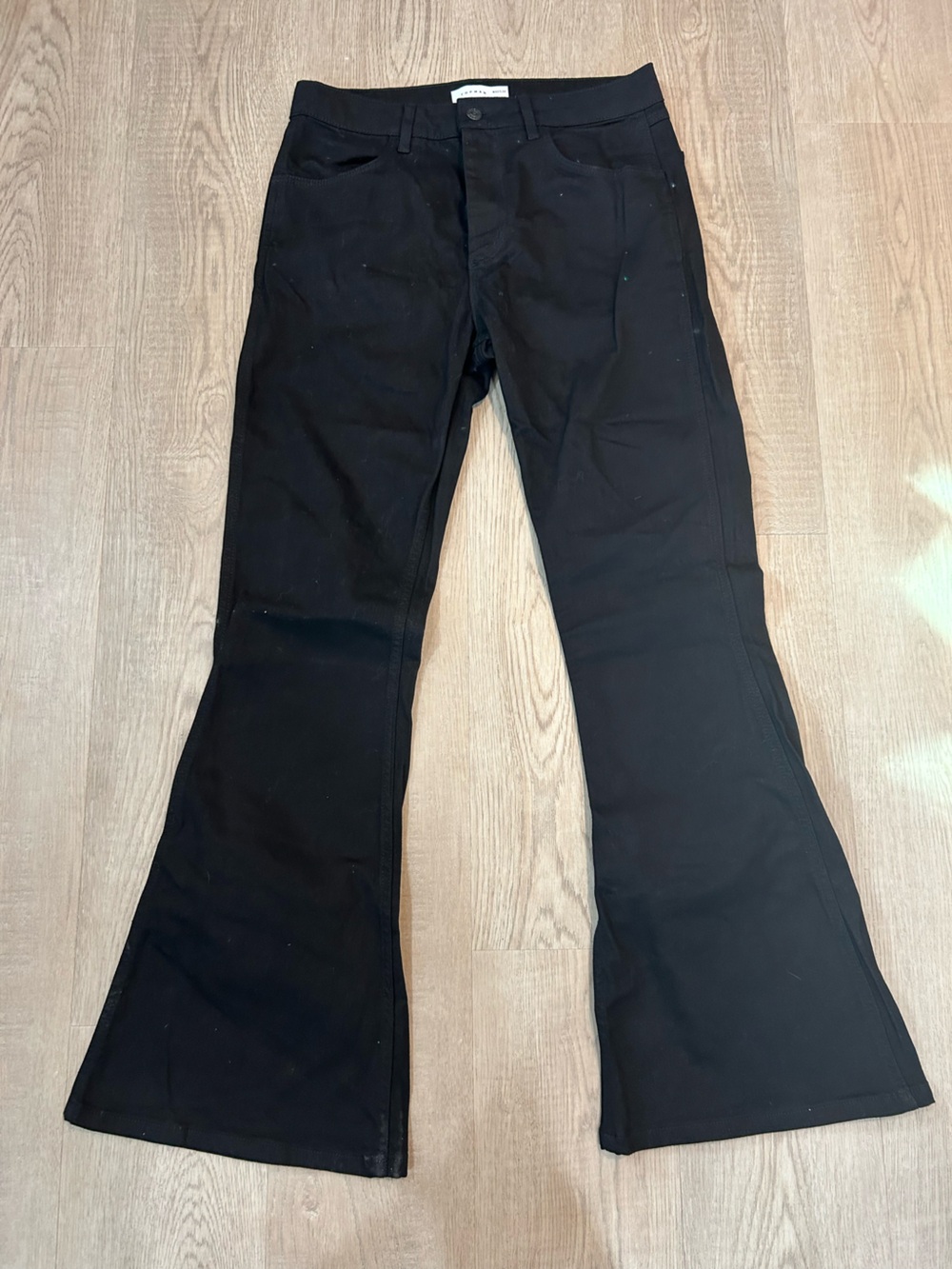 Topman Men’s Black Flared Jeans - Picture 2 of 4